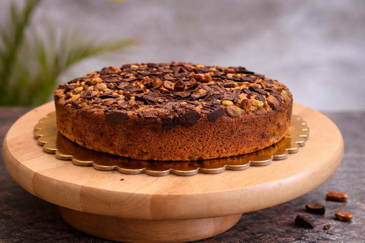 Roasted Almond Chocolate Zucchini Cake